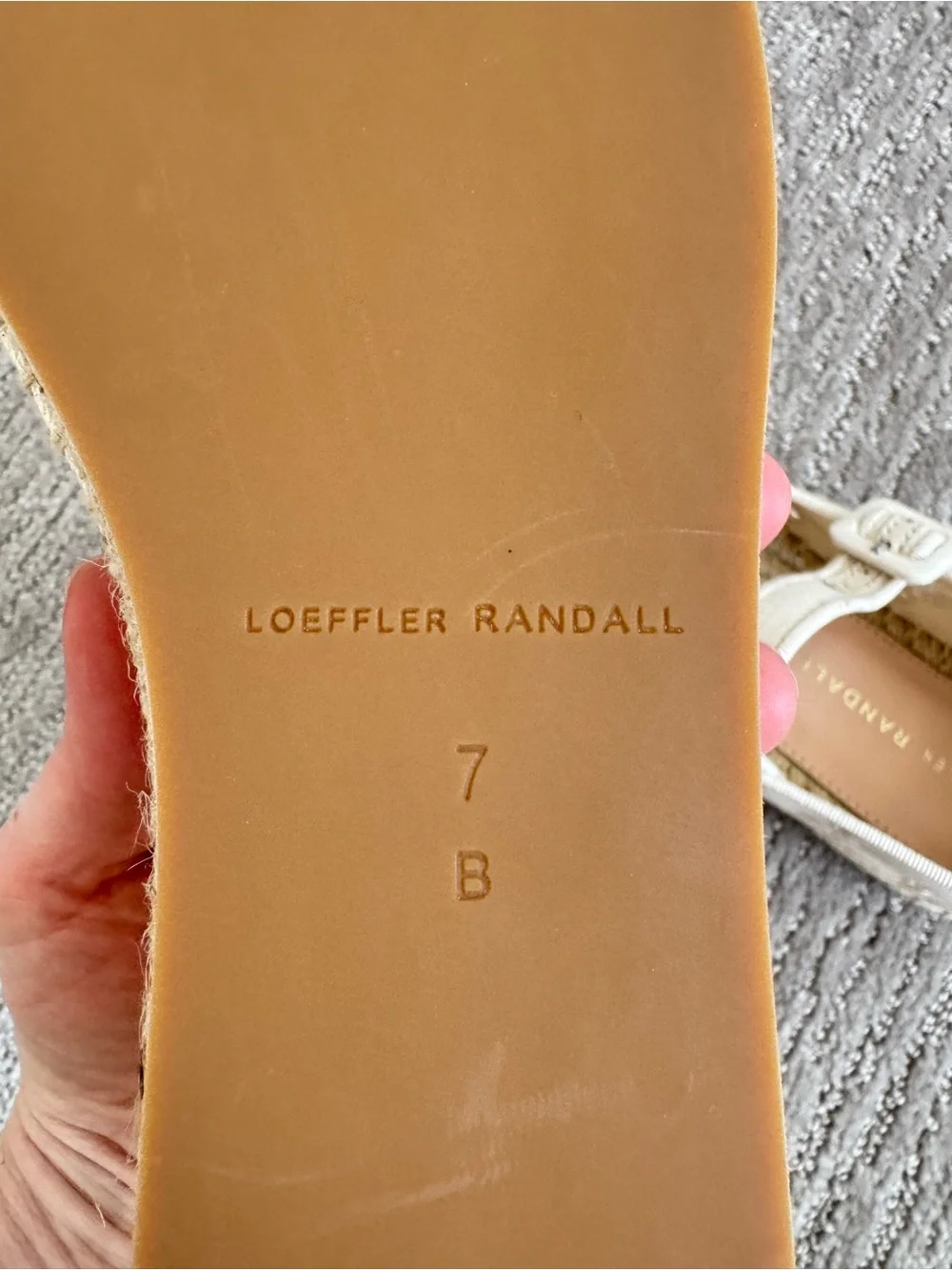 Loeffler Randall Clover Natural Embroidered Espadrille Mary Jane Size 7 Coastal